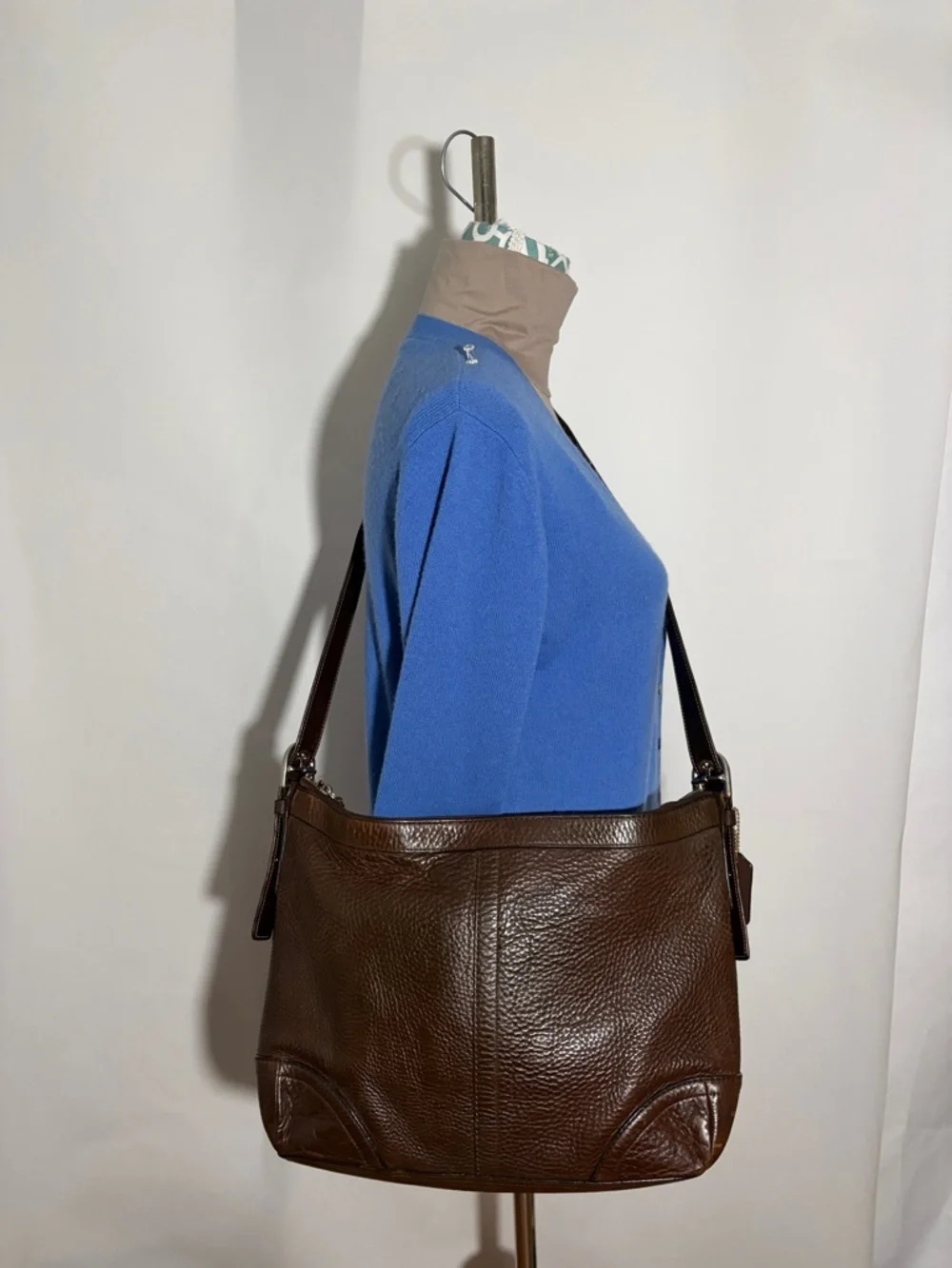 Coach Felicia F12323 Pebbled Brown Leather Bag 2008 - Picture 2 of 12